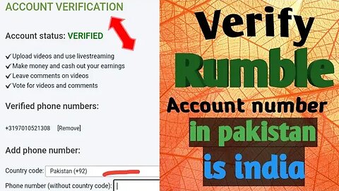 Rumble account verification kaise kare india our pakistan main/ how to verify Rumble Account 2023