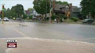 Water main break shuts down east side Milwaukee intersection.