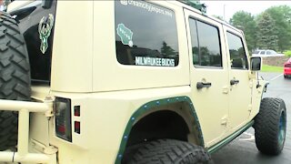 Local autobody shop makes customized Jeeps for Milwaukee Bucks fans