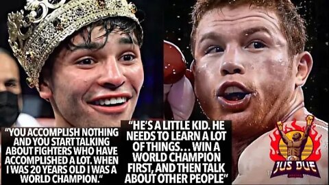 CANELO ALVAREZ GIVES RYAN GARCIA A REALITY CHECK!!! SAYS YOU'VE DONE NOTHING YOU"RE A LIL KID!! #TWT