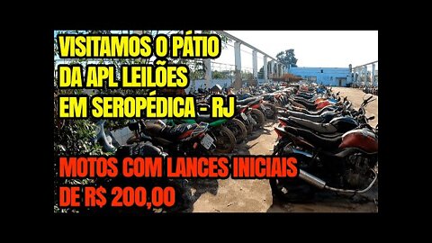 VISITAMOS O PÁTIO DA APL LEILÕES E MOSTRAMOS VÁRIAS MOTOS QUE VÃO PRA LEILÃO NO DIA 06/04/2022