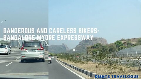 Dangerous and careless bikers -10 Lane Mysore Bangalore expressway #expressway #bikers #violation