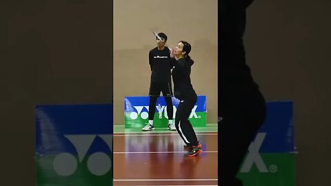 Aggressive Attack Midcourt Badminton Drill - Coach Kowi Chandra #shorts