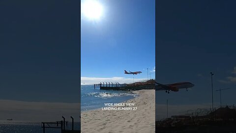 easyJet Landing Rock of Gibraltar Wide Angle #shorts