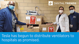 Tesla has begun to distribute ventilators to hospitals as promised.