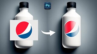 Add Logo on Bottle in Photoshop 1min Tutorial