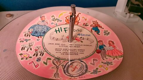 Nursery Rhymes 45rpm Flexi Vinyl 1958 Record ~ Jackie & Gillian Moran ITV's Small Time Jack Laroque