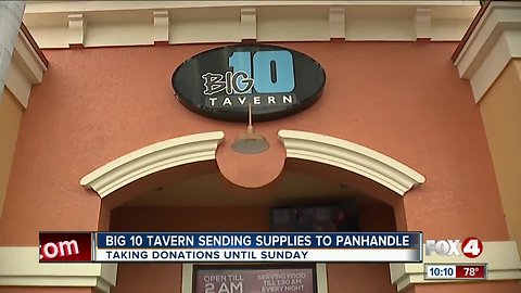 Big 10 Tavern is sending supplies to Panhandle