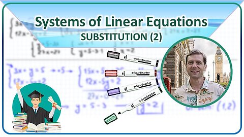 Systems of equations 2. Substitution method. If coefficien is different from 1 or -1.