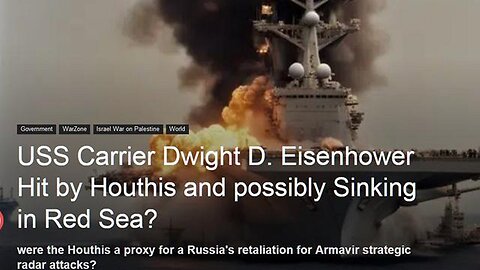 Correction Eisenhower Not Hit in Houthi Attack in Red Sea US Beirut Lebanon Embassy Attacked ISIS