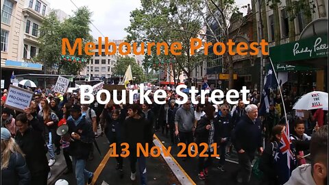 13 Nov 2021 - Melbourne Protest 01: March to Parliament House