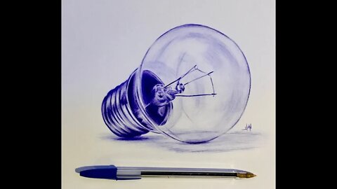 Ballpoint Drawing Tips: Podcast of a Lightbulb