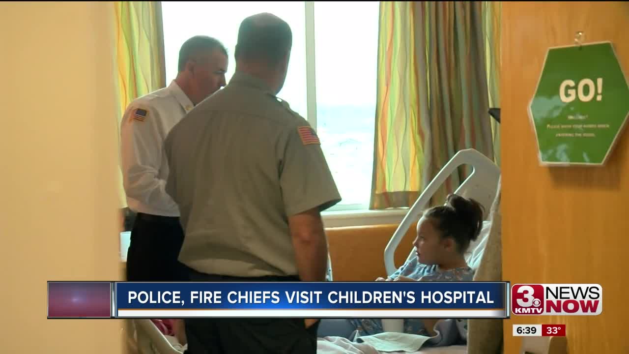 Police and Fire Chiefs Visit Children's Hospital