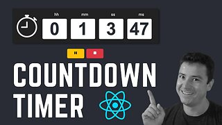 How to create a countdown timer in React JS using React hooks useState & useEffect v2