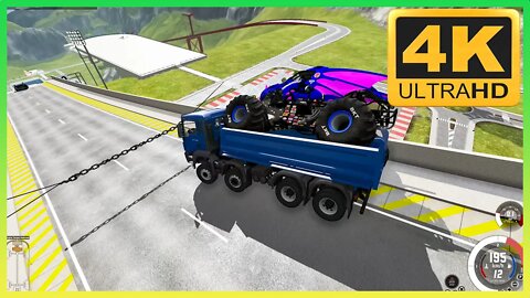 TruckFails | Trucks Man TGS vs Chain + Loop Monster Truck #185 | BeamNG.Drive |TrucksFails