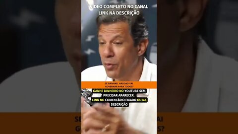 HADDAD VAI COVERNAR PARA TODOS? #shorts #governo #saopaulo