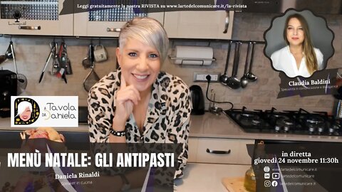 Menù Natale, gli antipasti con Daniela Rinaldi