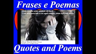 Meu coração sente saudade de você, estou sofrendo muito! [Frases e Poemas]