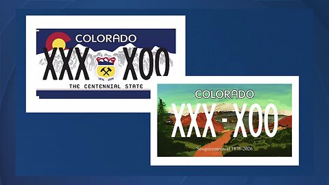 Colorado offers 2 license plates to mark Colorado's 150th anniversary