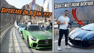 Supercar Convoy Up Hatta Mountain In Dubai's Most Insane LAMBORGHINI AVENATDOR!!