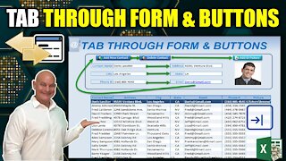 Learn How To Tab Through Excel Forms & Buttons And Run Macros Without A Mouse