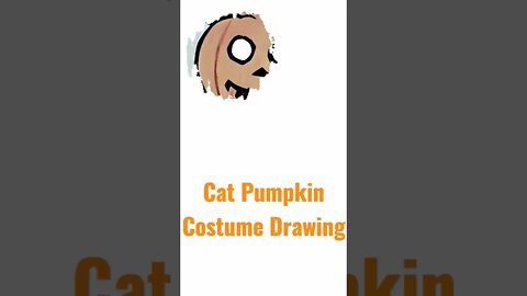 Cat Pumpkin Costume Drawing Timelapse #halloween #halloween2022