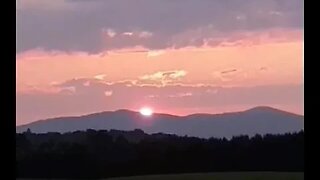 Geocentric Sunset over Blue ridge mountains