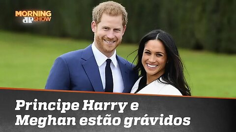 Príncipe Harry e a duquesa Meghan Markle estão à espera do primeiro filho