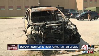 Cass County deputy seriously injured in fiery crash after chase