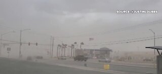 Damage reported throughout Las Vegas after wild weather