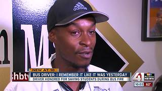 Local bus driver honored for heroics during fire