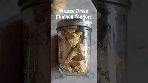 Rehydrating Freeze Dried Chicken #Shorts