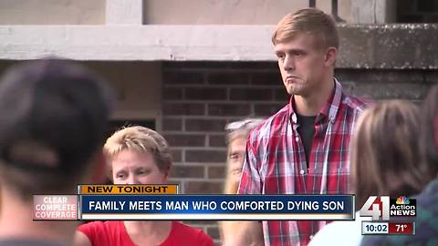 Family meets man who comforted son in final moments