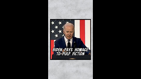 Biden Pays Homage To Pulp Fiction