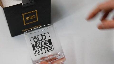 Old Lives Matter Whiskey Glass-12 oz, Funny Birthday Gifts for Dad,Retirement Gag Gift