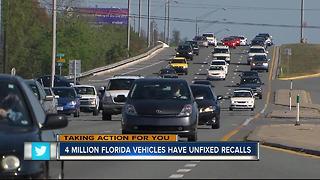 Florida ranks 3rd in the number of cars on the road with unfixed safety recalls
