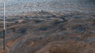 NASA's simulated flight takes you right into Jupiter's Great Red Spot