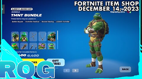 “NEW” TEENAGE MUTANT NINJA TURTLES ARE HERE!!! FORTNITE ITEM SHOP (December 14, 2023)