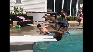Kid Attempts Diving Board, Fails Epicly 😳