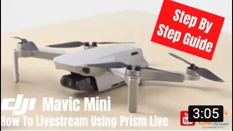 DJI Mavic Mini How To Livestream Using Prism Live - Step By Step