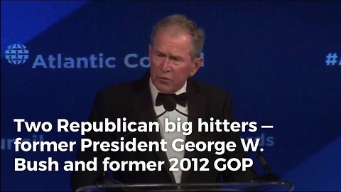 George W. Bush and Mitt Romney Rush to the Aid of Republican Candidate Locked in Tight Battle