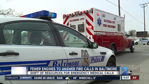 Fewer engines to answer fire calls in Baltimore