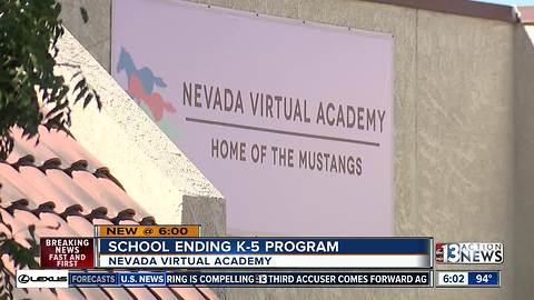 Nevada Virtual Academy elementary program to shut down after 1-star rating