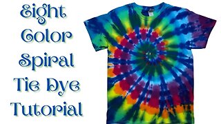 Tie-Dye Designs: 8 Color Spiral w/Bluebird Back