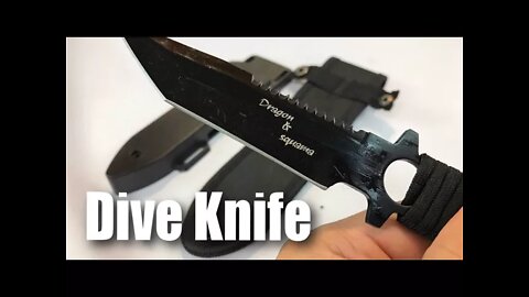 Dragon & Squama Scuba Divers Dive Knife with plastic and nylon sheath review