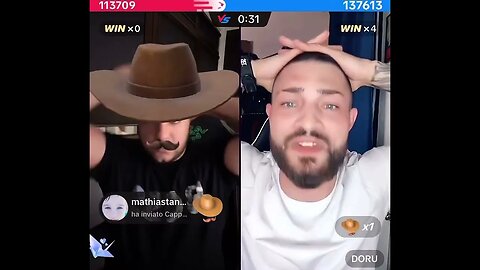 Allin și Doru joaca pe tuns la zero barba și par pe live TikTok