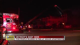 5 people injured in fire at senior apartments in Detroit