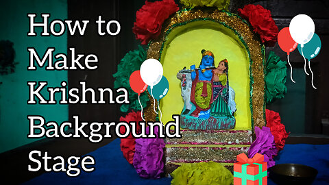 How to make krishna radha background mini stage