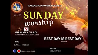 🔴Maranatha Hospet // Sunday Worship // 7th MAY 2023 //