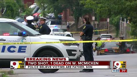 2 shot near Over-the-Rhine fire station believed to be father, son